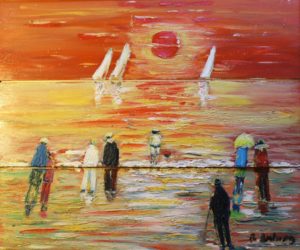 Vente œuvre d'art René Boutang Collonges la Rouge La terre, la mer et le ciel