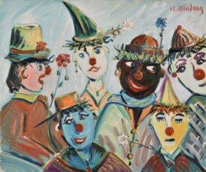 Artwork for sale René Boutang Collonges la rouge Clowns from around the world