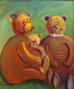 Artwork for sale René Boutang Collonges la rouge Release of Tedy bears in Corrèze 