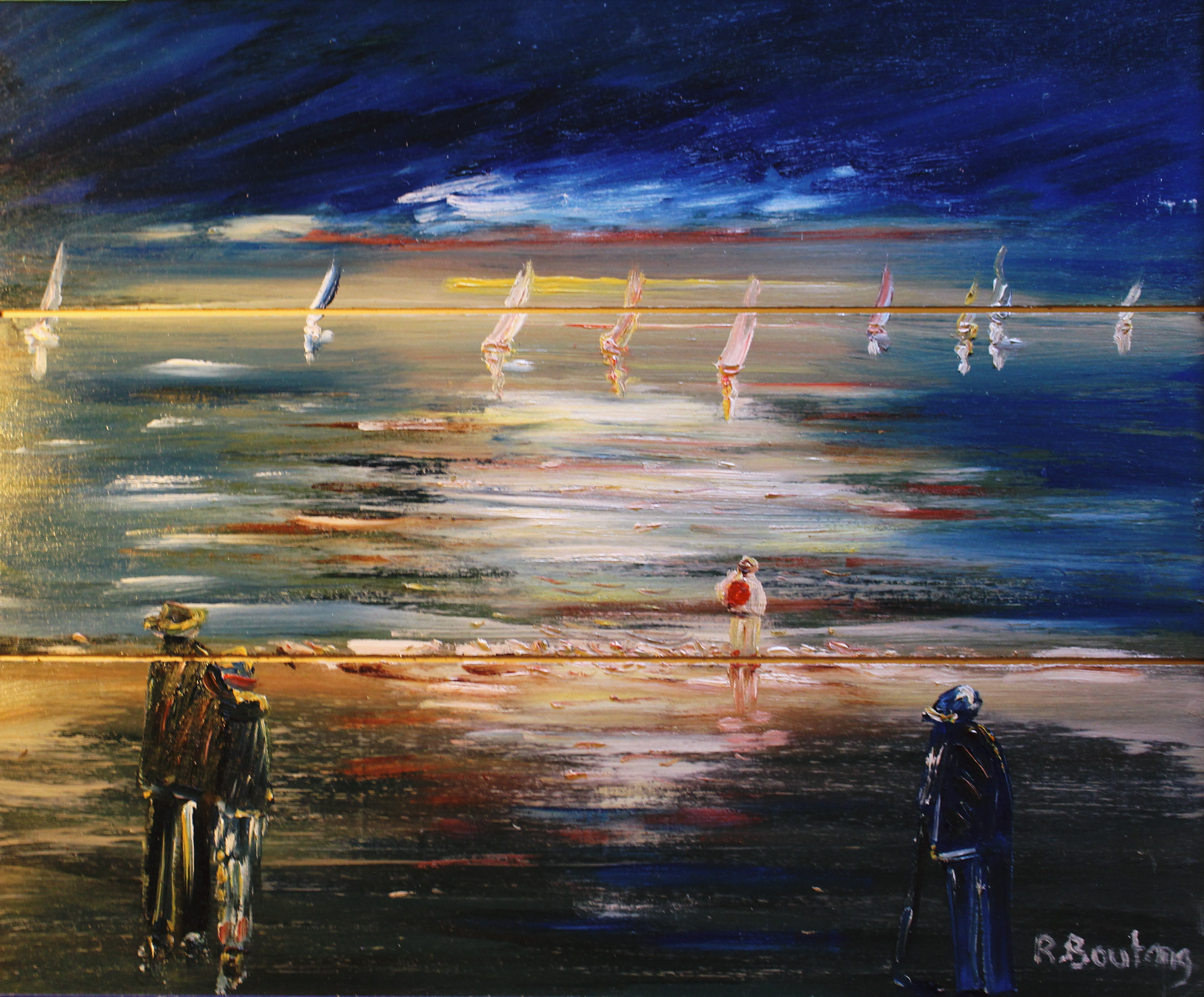 Vente œuvre d'art René Boutang Collonges la Rouge Le ciel, la mer, la terre et nous pauvres pêcheurs