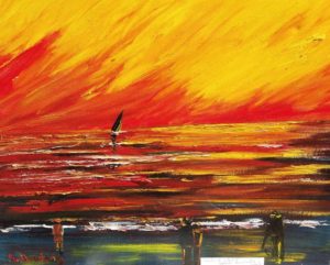 Artwork for sale René Boutang Collonges la rouge Red explosions Australia Darwin