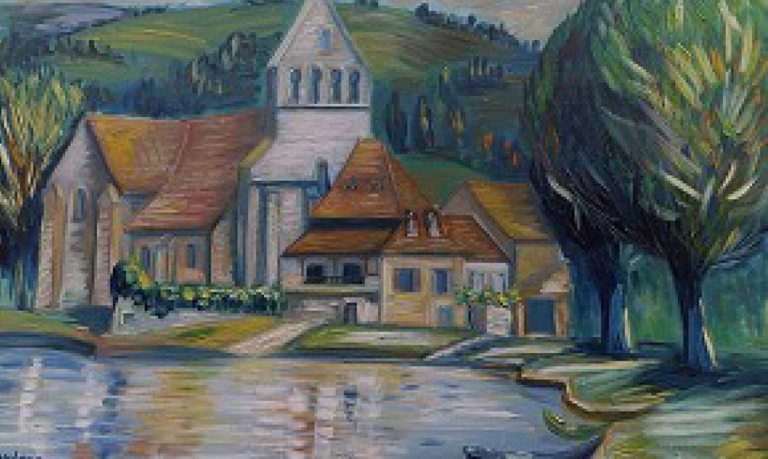 Vente peinture Chapelle des pénitents Beaulieu sur Dordogne René Boutang Collonges-la-rouge